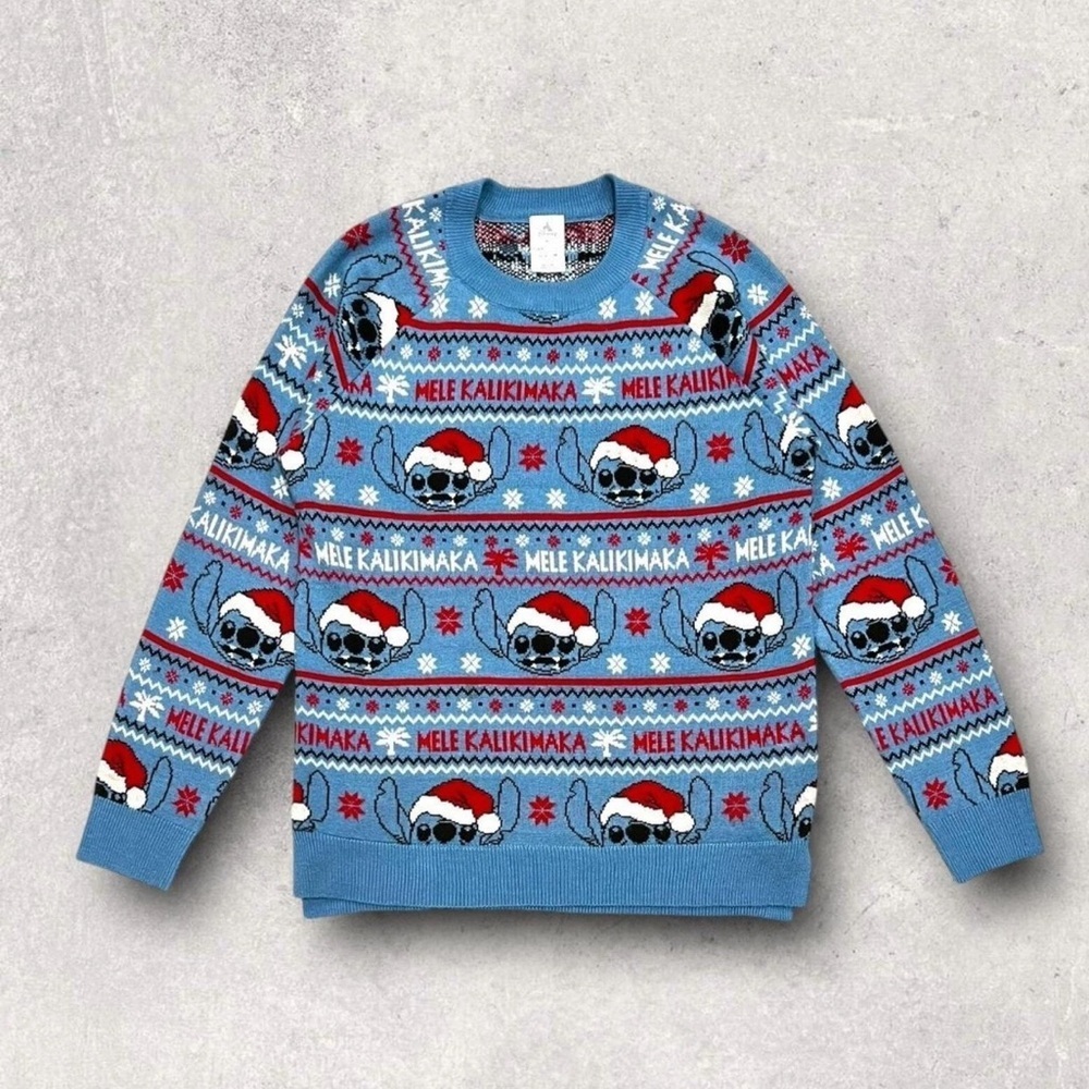 Disney Stitch Mele Kalikimaka Light Up Christmas Sweater